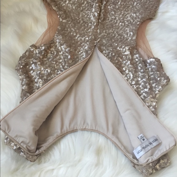 Dress the population gold sequin dress - Picture 7 of 8